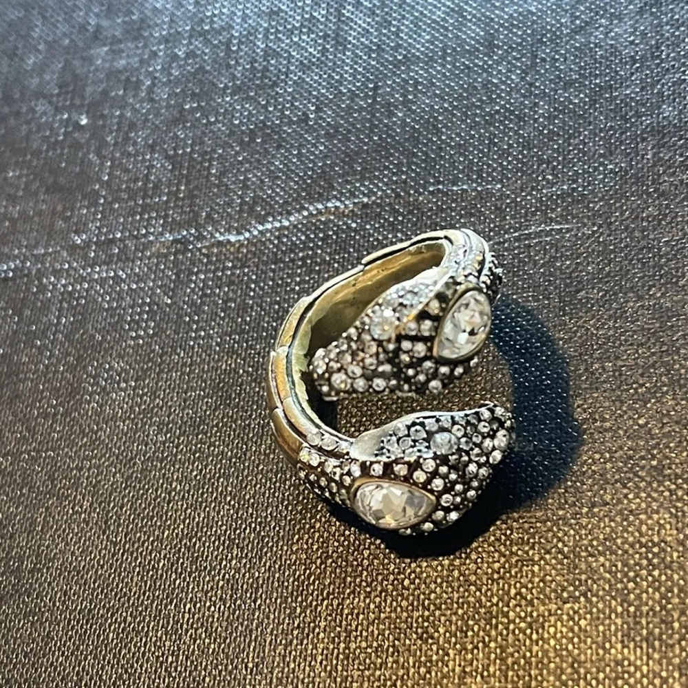 Gucci Snake Ring With Swarovski Crystals 8.75 Size